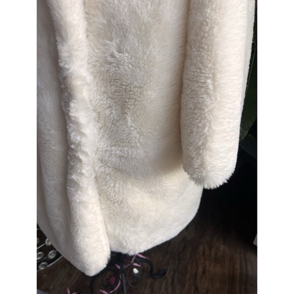 Cream Faux Fur Lined Long Winter Coat Size 1X Forever 21 Premium Plus Cream BNWT - Picture 4 of 7